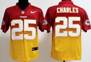 Nike Kansas City Chiefs 25 Jamaal Charles Red Gold Drift Fashion II Elite NFL Jerseys Cheap