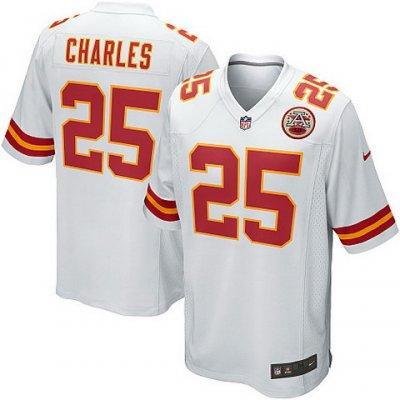 Nike Kansas City Chiefs 25 Jamaal Charles White Game NFL Jersey Cheap