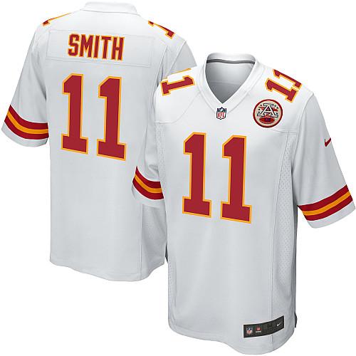 Nike Kansas City Chiefs 11 Alex Smith White Game NFL Jerseys Cheap