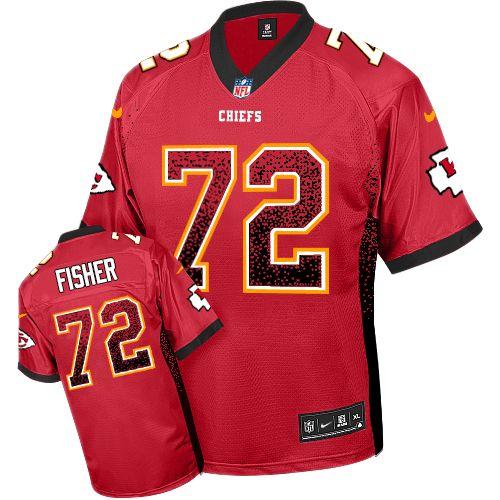 Nike Kansas City Chiefs 72 Eric Fisher Red Drift Fashion Elite NFL Jerseys Cheap