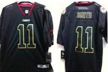 Nike Kansas City Chiefs 11 Alex Smith Black Light Out Elite NFL Jerseys Cheap