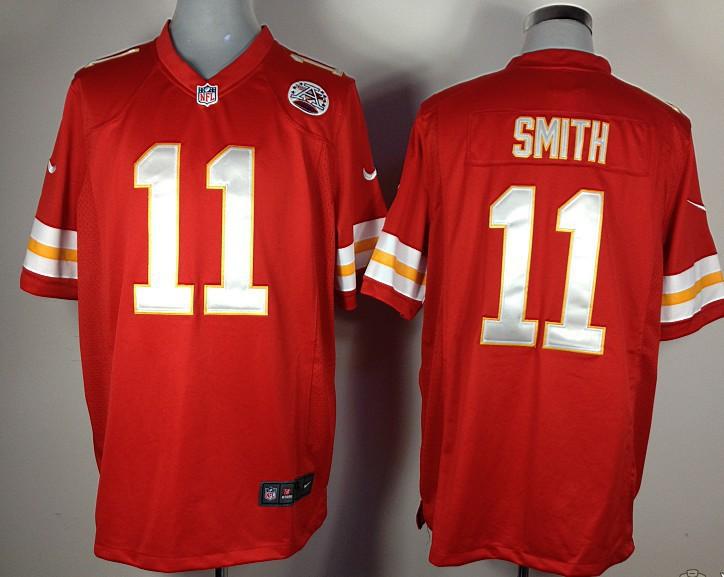 Nike Kansas City Chiefs 11 Alex Smith Red Game NFL Football Jerseys Cheap