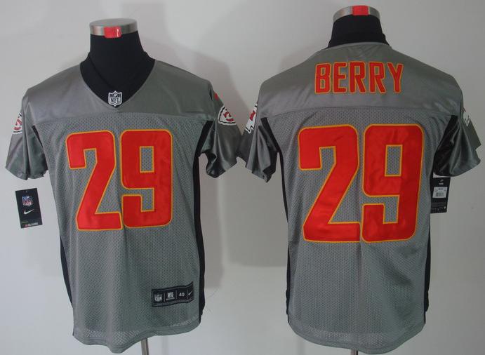 Nike Kansas City Chiefs 29# Eric Berry Grey Shadow NFL Jerseys Cheap