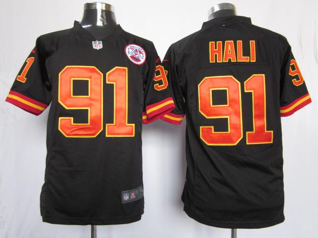 Nike Kansas City Chiefs 91 Tamba Hali Black Game Nike NFL Jerseys Cheap