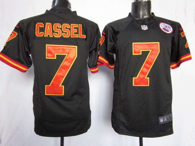 Nike Kansas City Chiefs 7# Matt Cassel Black Game Nike NFL Jerseys Cheap