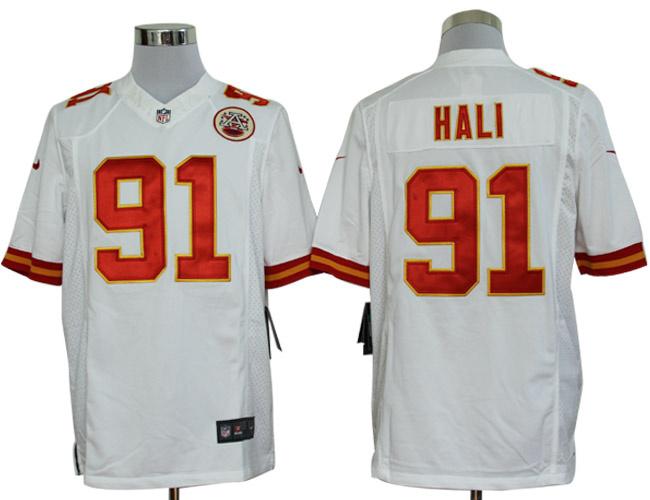 Nike Kansas City Chiefs 91 Tamba Hali White Game LIMITED NFL Jerseys Cheap