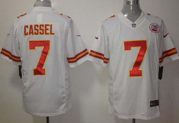 Nike Kansas City Chiefs 7# Matt Cassel White Game LIMITED NFL Jerseys Cheap