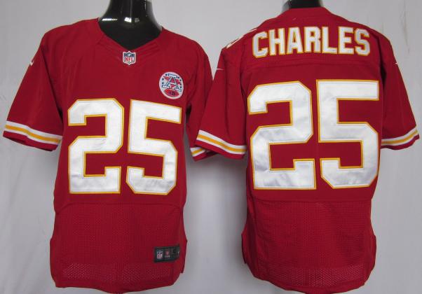 Nike Kansas City Chiefs 25# Jamaal Charles Red Elite Nike NFL Jerseys Cheap