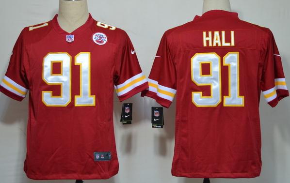 Nike Kansas City Chiefs 91 HALI Red Game Nike NFL Jerseys Cheap