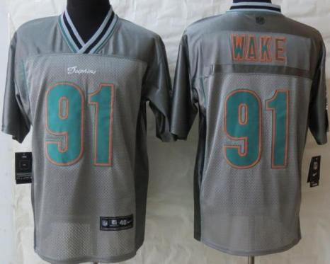 Nike Miami Dolphins 91 Cameron Wake Elite Grey Vapor NFL Jersey Cheap