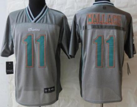 Nike Miami Dolphins 11 Mike Wallace Elite Grey Vapor NFL Jersey Cheap