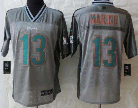 Nike Miami Dolphins 13 Dan Marinos Elite Grey Vapor NFL Jersey Cheap
