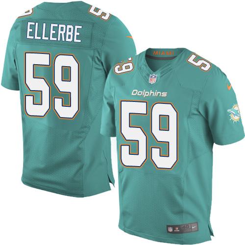Nike Miami Dolphins #59 Dannell Ellerbe Elite Green Team Color NFL Jersey Cheap