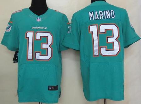 Nike Miami Dolphins 13 Dan Marino Green Elite NFL Jerseys 2013 New Style Cheap