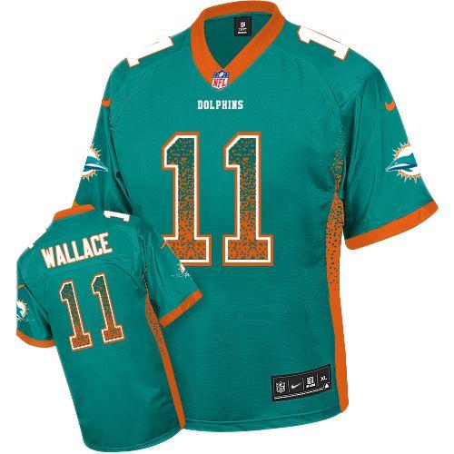 Nike Miami Dolphins 11 Mike Wallace Aqua Green Drift Fashion Elite NFL Jerseys Cheap