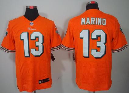 Nike Miami Dolphins 13 Dan Marino Orange Elite NFL Jerseys Cheap