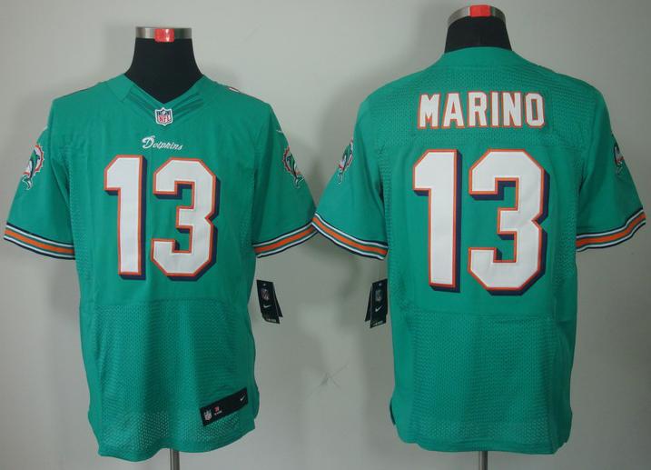 Nike Miami Dolphins 13 Dan Marino Green Elite NFL Jerseys Cheap