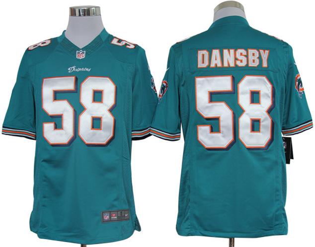 Nike Miami Dolphins 58 Karlos Dansby Blue Game LIMITED NFL Jerseys Cheap