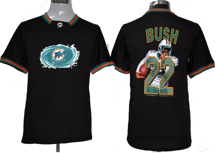 Nike Miami Dolphins 22 Reggie Bush Black All-Star Fashion NFL Jerseys Cheap