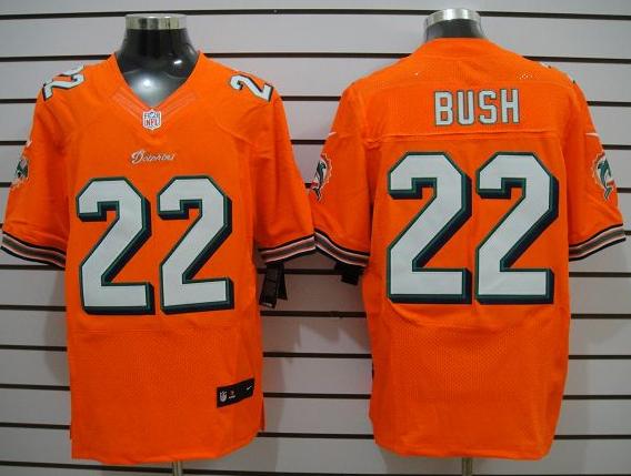 Nike Miami Dolphins 22 Reggie Bush Orange Elite Nike NFL Jerseys Cheap