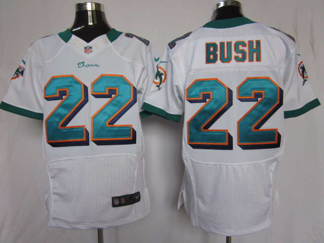 Nike Miami Dolphins 22 Bush White Elite Nike NFL Jerseys Cheap