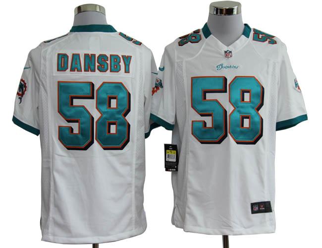 Nike Miami Dolphins 58 Karlos Dansby White Game Nike NFL Jersey Cheap
