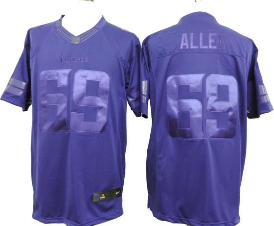 Nike Minnesota Vikings 69 Jared Allen Purple Drenched Limited NFL Jerseys Cheap