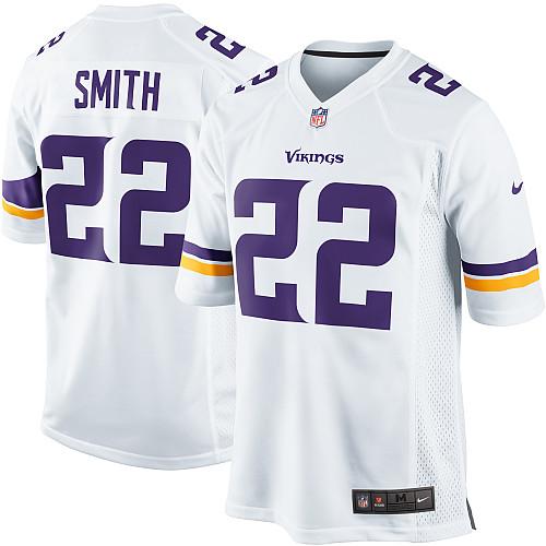 Nike Minnesota Vikings 22 Harrison Smith White Game NFL Jerseys 2013 New Style Cheap