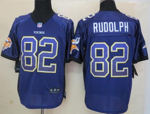 Nike Minnesota Vikings 82 Kyle Rudolph Purple Drift Fashion Elite NFL Jerseys Cheap