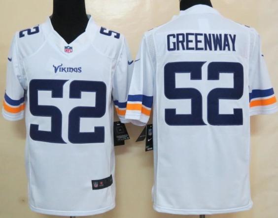 Nike Minnesota Vikings 52 Chad Greenway White Limited NFL Jersey Cheap