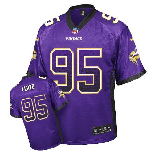 Nike Minnesota Vikings 95 Sharrif Floyd Purple Drift Fashion Elite NFL Jerseys Cheap