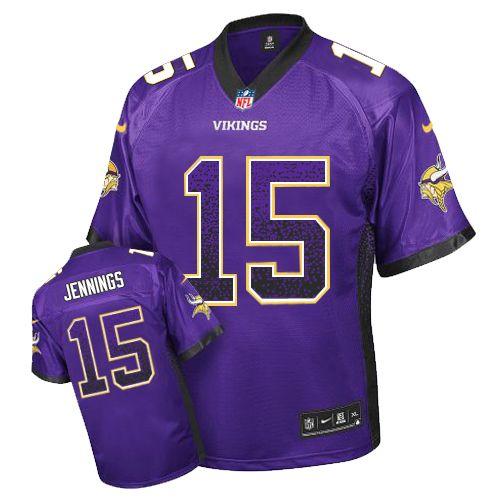 Nike Minnesota Vikings 15 Greg Jennings Purple Drift Fashion Elite NFL Jerseys Cheap
