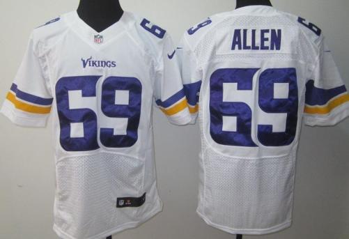 Nike Minnesota Vikings 69 Jared Allen White Elite NFL Jerseys 2013 New Style Cheap
