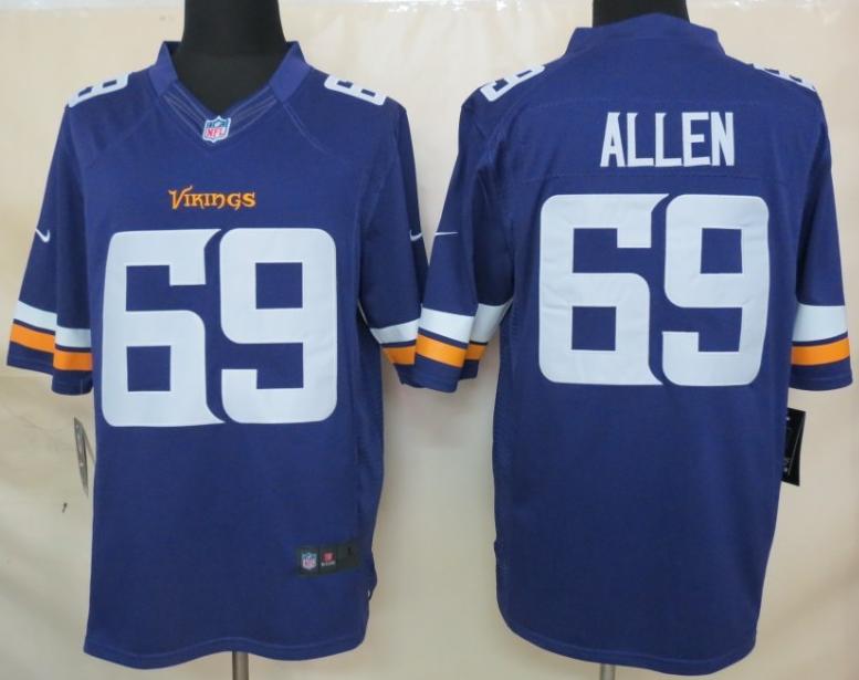 Nike Minnesota Vikings 69 Jared Allen Purple Limited NFL Jerseys 2013 New Style Cheap