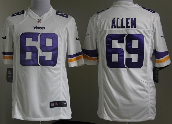 Nike Minnesota Vikings 69 Jared Allen White Game NFL Jerseys 2013 New Style Cheap