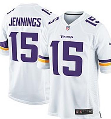 Nike Minnesota Vikings 15 Greg Jennings White Game NFL Jerseys 2013 New Style Cheap