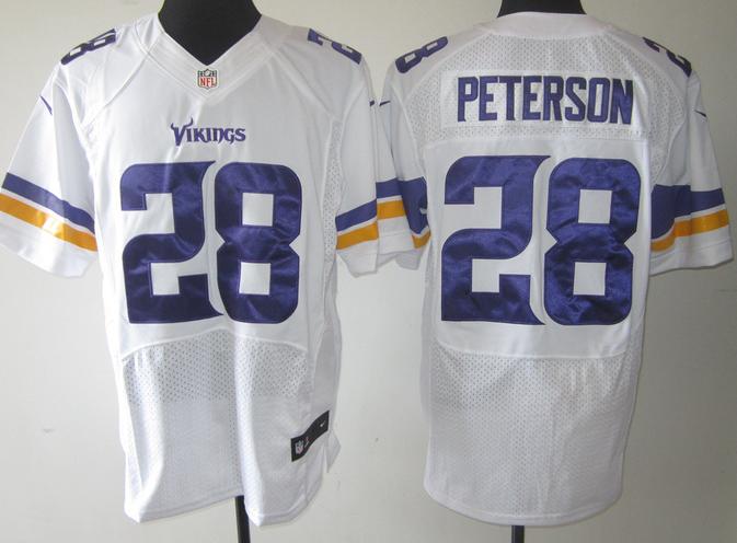 Nike Minnesota Vikings 28 Adrian Peterson White Elite NFL Jerseys 2013 New Style Cheap