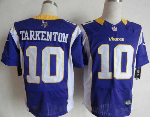 Nike Minnesota Vikings 10 Fran Tarkenton Purple Elite NFL Jerseys Cheap