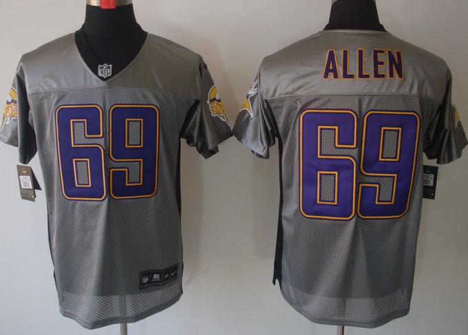 Nike Minnesota Vikings #69 Jared Allen Grey Shadow NFL Jerseys Cheap