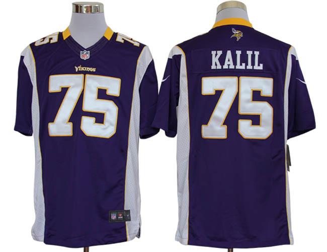 Nike Minnesota Vikings 75 Kalil Purple Game LIMITED NFL Jerseys Cheap