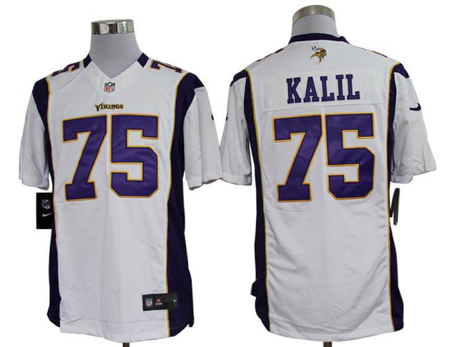 Nike Minnesota Vikings 75 Kalil White Game LIMITED NFL Jerseys Cheap