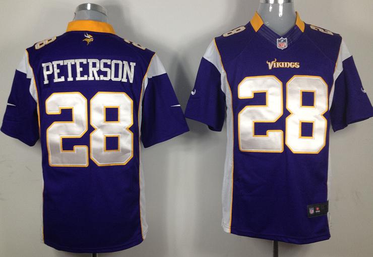 Nike Minnesota Vikings 28# Adrian Peterson Purple Game LIMITED NFL Jerseys Cheap