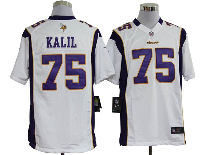 Nike Minnesota Vikings 75 Kalil White Game Nike NFL Jerseys Cheap