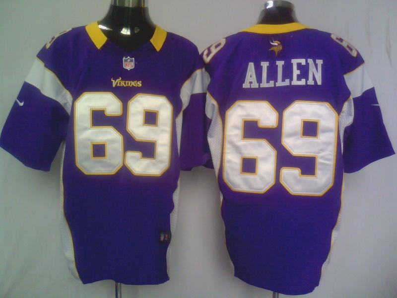 Nike Minnesota Vikings 69# Jared Allen Purple Elite Nike NFL Jerseys Cheap