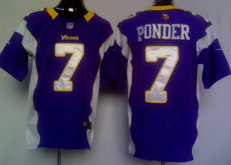 Nike Minnesota Vikings 7# Christian Ponder Purple Elite Nike NFL Jerseys Cheap