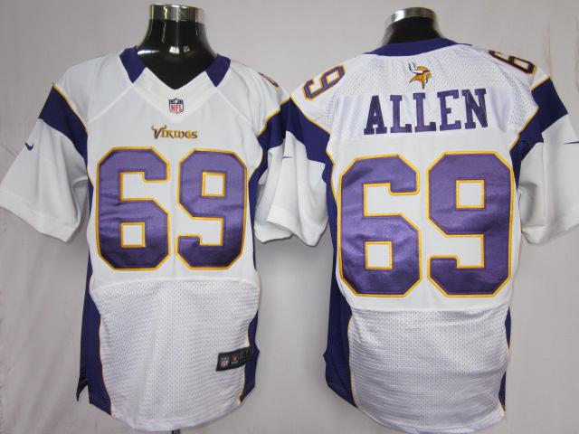 Nike Minnesota Vikings 69# Jared Allen White Elite Nike NFL Jerseys Cheap