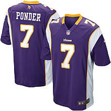 Nike Minnesota Vikings 7# Christian Ponder Purple Nike NFL Jerseys Cheap