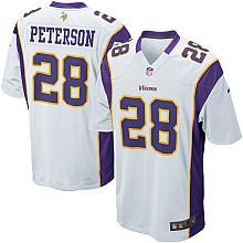 Nike Minnesota Vikings 28# Adrian Peterson White Nike NFL Jerseys Cheap
