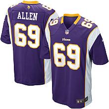 Nike Minnesota Vikings 69# Jared Allen Purple Nike NFL Jerseys Cheap