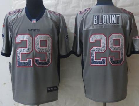 Nike New England Patriots 29 LeGarrette Blount Grey Drift Fashion Elite NFL Jerseys Cheap